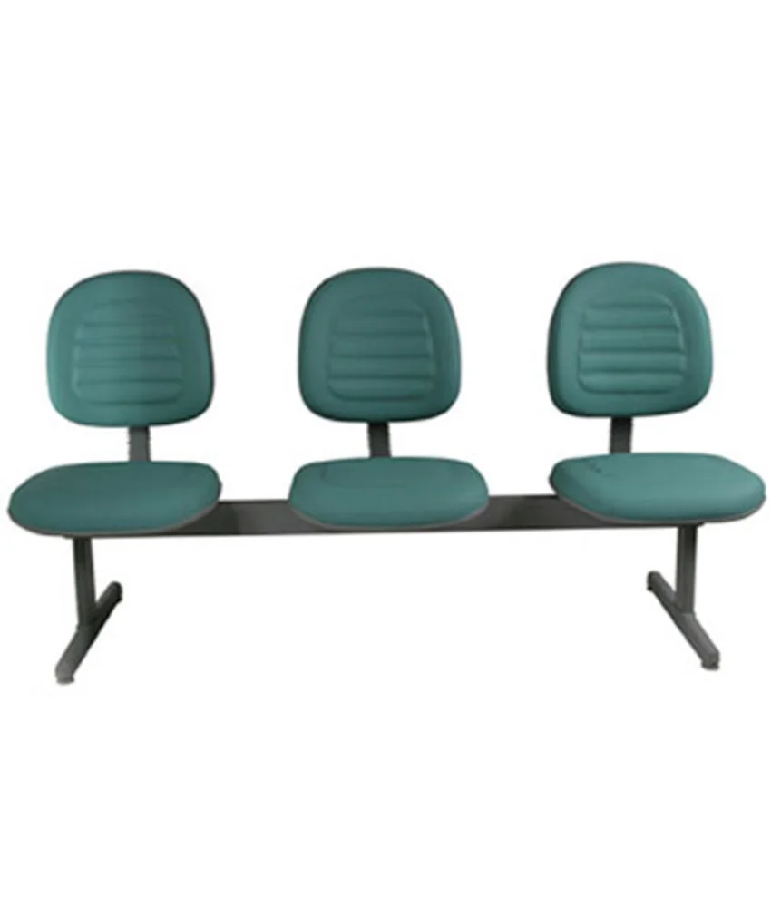 Cadeira Office Design Office Móveis Executiva Em Longarina, até 120 kg, Gomada, Verde Cadeira Office Design Office Móveis Executiva Em Longarina, até 120 kg, Gomada, Verde