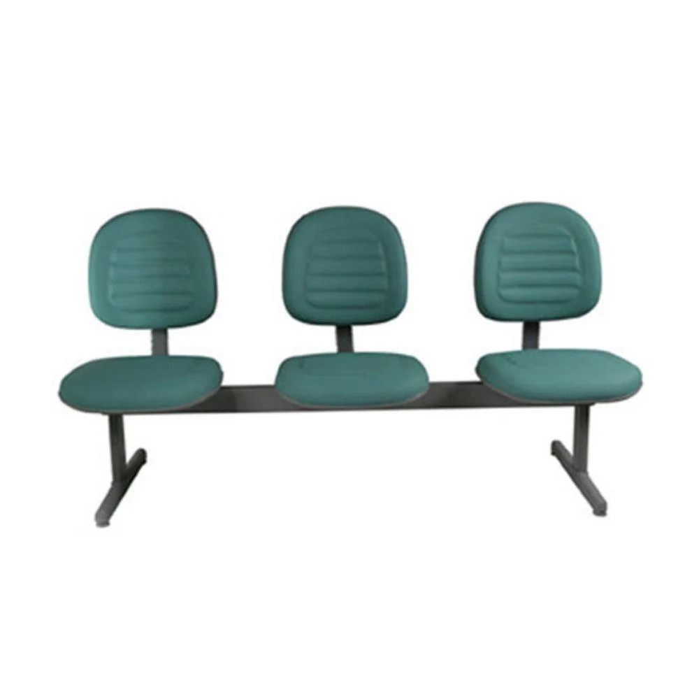 Cadeira Office Design Office Móveis Executiva Em Longarina, até 120 kg, Gomada, Verde Cadeira Office Design Office Móveis Executiva Em Longarina, até 120 kg, Gomada, Verde