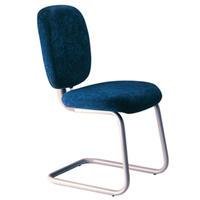 Cadeira Office Design Office Móveis Executiva, até 120 kg, Com Back System, Cromada, Linha Lombar, Azul