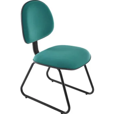 Cadeira Office Design Office Móveis Executiva, até 120 kg, Base Trapézio, Economy, Verde