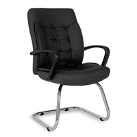 Cadeira Design Office Móveis, até 120 kg, Para Sala De Reunião, De Escritório, Gênova, Preto