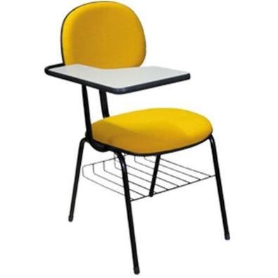 Cadeira Design Office Móveis Secretária Universitária, até 120 kg, Linha Economy, Amarelo