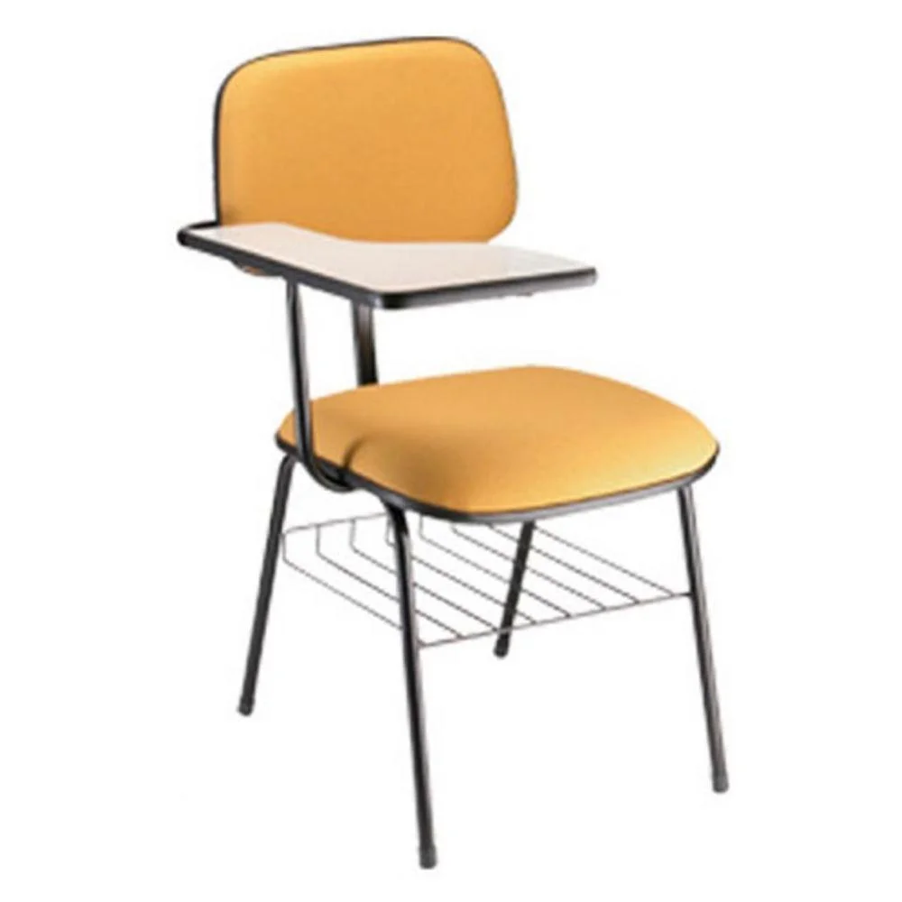 Imagem 2 de 2 do produto Cadeira Design Office Móveis Secretária Universitária, até 120kg, Base Fixa, Linha Square Amarelo