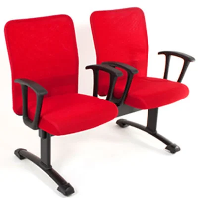 Cadeira Diretor Design Office Móveis, até 120 kg, Em Longarina, Com 2 Lugares, Linha Tela Mesh, Vermelho