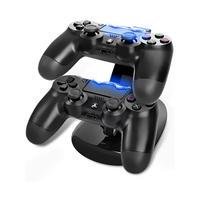 Carregador Power, Para Controle Dualshock 4, Stand Vertical, Com Cabo, Preto