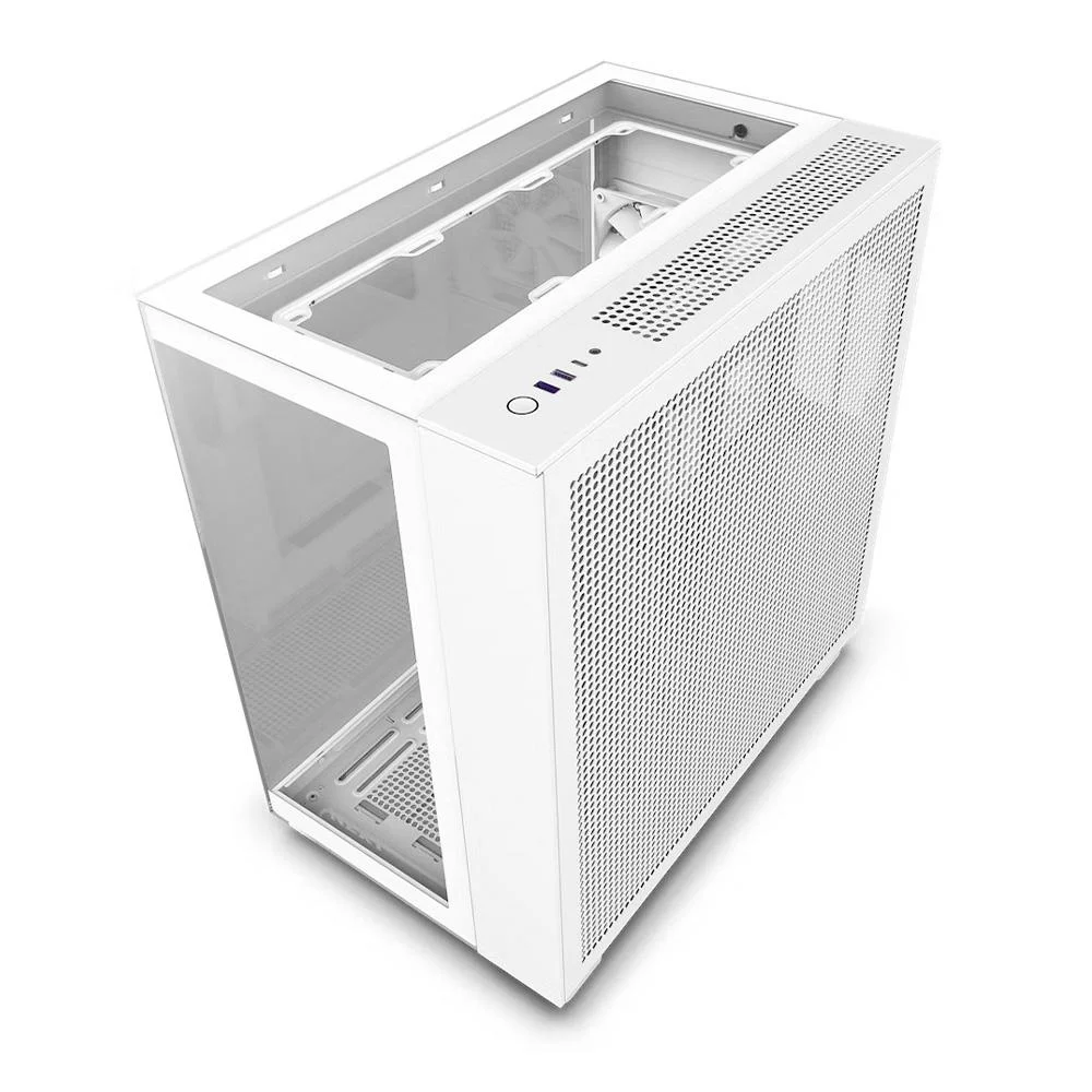 Gabinete Nzxt H9 Elite RGB Branco Vidro 360 KaBuM