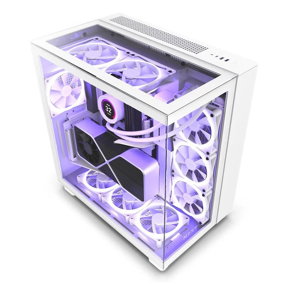 Gabinete Gamer Nzxt H9 Elite RGB, Mid-Tower, Vidro Temperador, Branco - Cm-H91ew-01