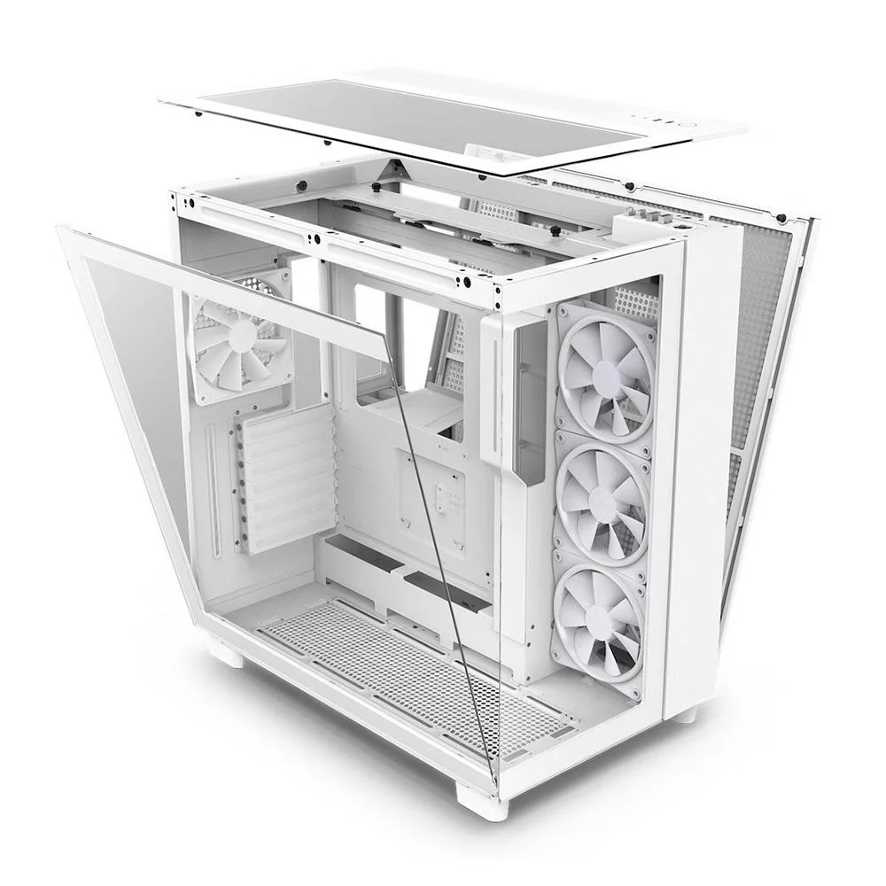 Imagem 2 de 5 do produto Gabinete Gamer Nzxt H9 Elite RGB, Mid-Tower, Vidro Temperador, Branco - Cm-H91ew-01