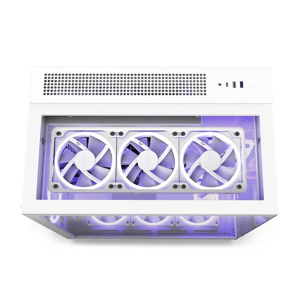 Imagem 3 de 5 do produto Gabinete Gamer Nzxt H9 Elite RGB, Mid-Tower, Vidro Temperador, Branco - Cm-H91ew-01