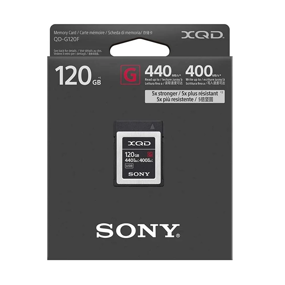 Imagem 4 de 4 do produto Cartão Sony Xqd, 120GB, Série G, De 440 Mb/s, Pcie 2.0 - qd-g120f