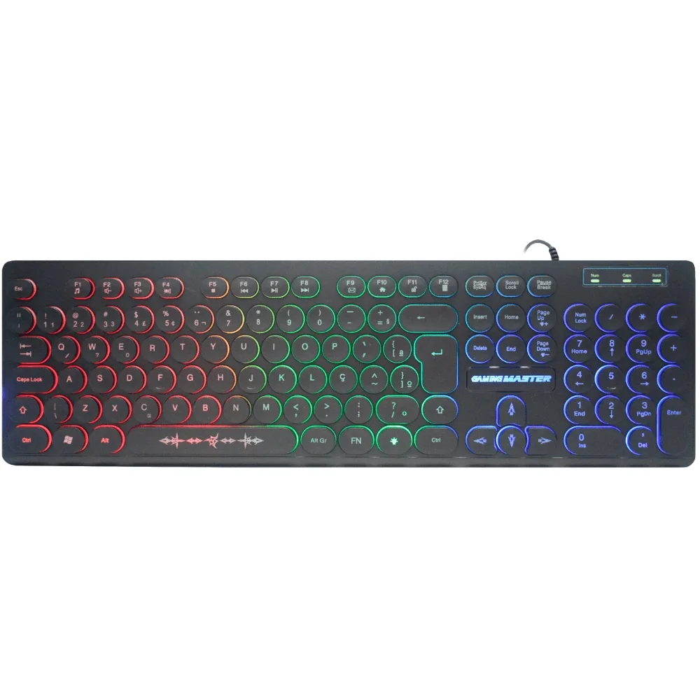 Imagem 4 de 5 do produto Kit Gamer Rgb Kmex Teclado Km7628 Abnt 2, Rainbow, Mouse Gamer, Mod734 1600 Dpi E Mousepad Fx-x2418