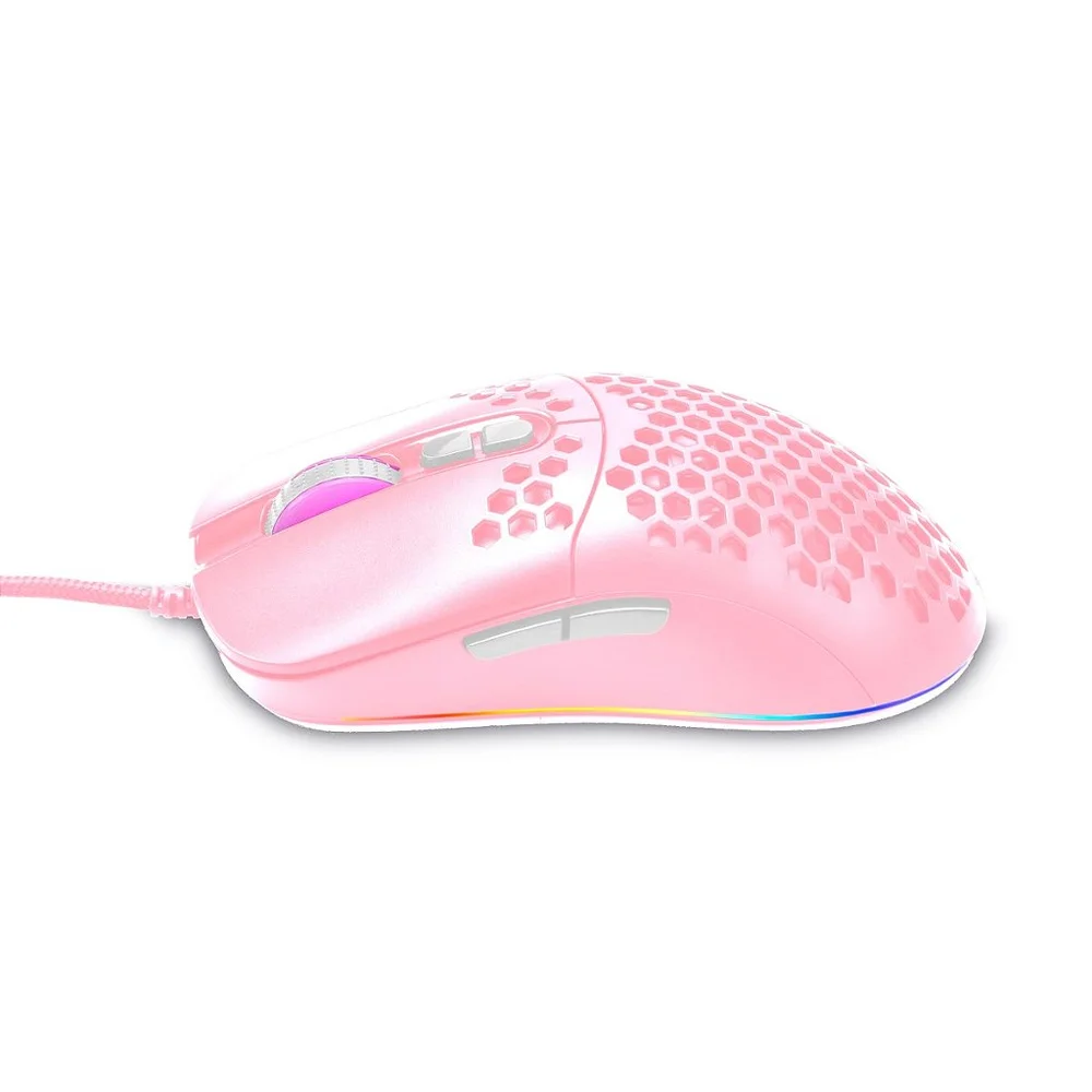 Imagem 2 de 5 do produto Mouse Dazz Skadi, USB 2.0, 12.000 DPI, 7 botões, Rosa