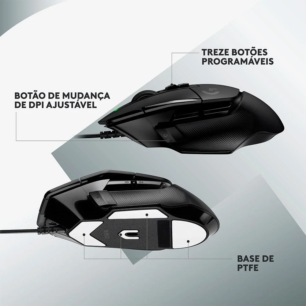 Mouse Gamer Logitech G502 X, 25600 Dpi, RGB, Preto Mouse Gamer Logitech G502 X, 25600 Dpi, RGB, Preto