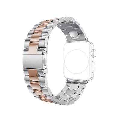 Pulseiras Smartwatch Multiira, 3 Elos, Aço Inox Prata e Rose