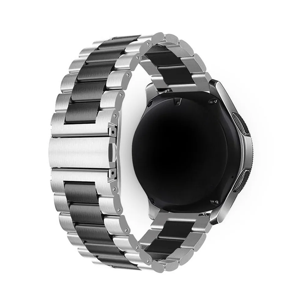 Imagem 5 de 5 do produto Pulseiras Smartwatch Multiira, Abmidia, Smart Band Inteligente, 3 Elos, Aço Inox, Prata e Preto