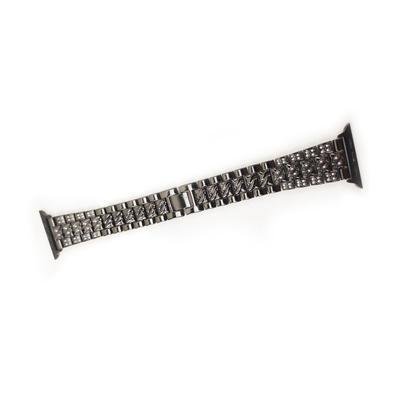 Pulseiras Smartwatch Multiira, Abmidia, Smart Band Inteligente, 3 Elos, Aço Inox, Preto