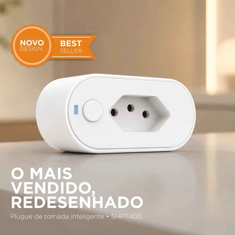 Imagem 3 de 5 do produto Plugue De Tomada Inteligente, 10a Bivolt 1600w, Wi-fi, Controle Por App Alexa Google, Branco, Shpt400, Elg