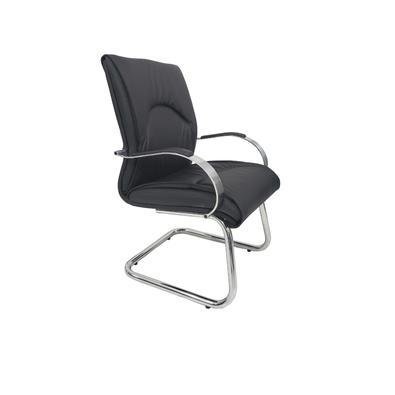 Poltrona Diretor Luxuosa Com Base Fixa Linha Eiffel, Preto