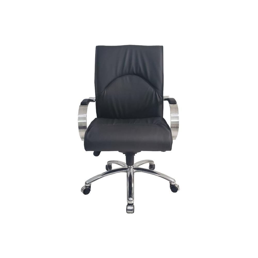 Imagem 2 de 4 do produto Poltrona Diretor Luxuosa Com Braços Fixos Linha Eiffel, Preto