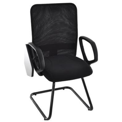 Poltrona Diretor, Design Office Móveis, Universitária Base Fixa, Linha Tela Mesh, Preto