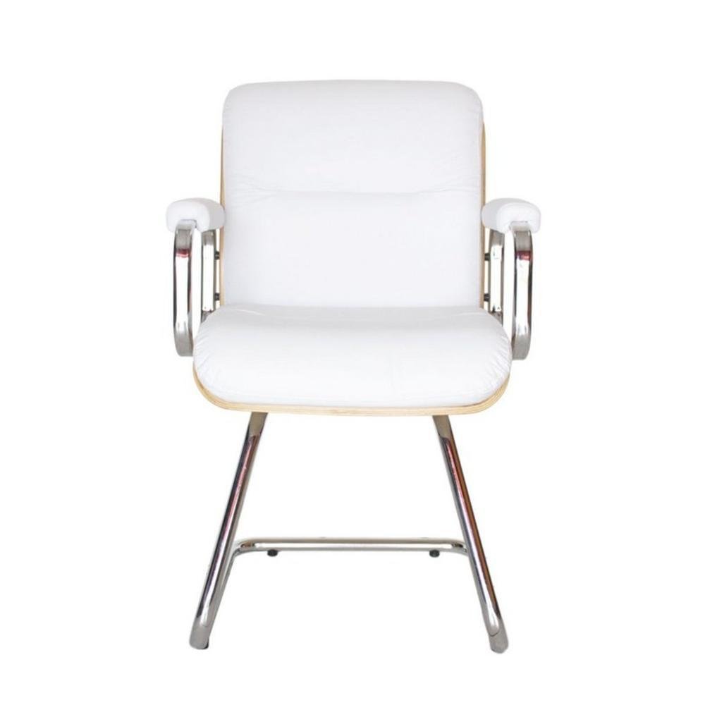 Imagem 3 de 3 do produto Poltrona Eames Diretor Base Fixa Linha Capa Em Madeira, Branco
