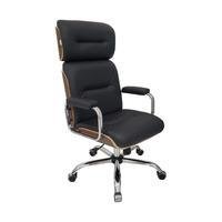 Poltrona Eames Design Office Móveis, Presidente, Linha capa Em Madeira, Preto Cromada