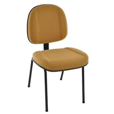 Poltrona Gerente Com Base Fixa Pé Palito Linha Classic, Amarelo
