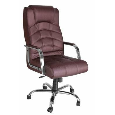 Poltrona Design Office Móveis Presidente Base Cromada Linha Lyon, Vermelho