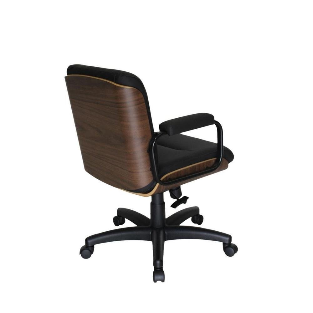 Imagem 2 de 4 do produto Cadeira Design Office Móveis Eames Diretor Linha Capa Em Madeira - Preto