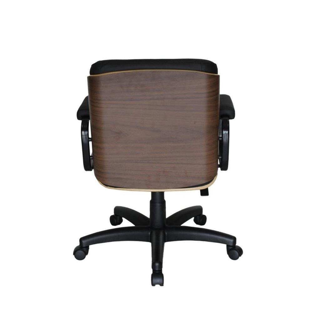 Imagem 3 de 4 do produto Cadeira Design Office Móveis Eames Diretor Linha Capa Em Madeira - Preto