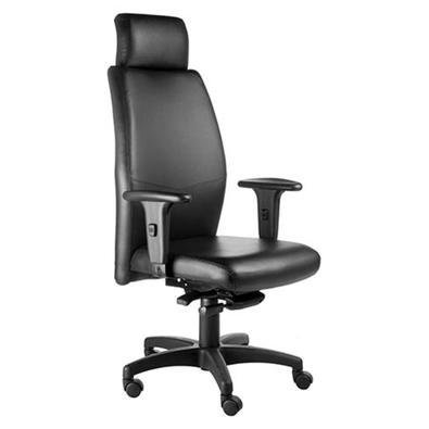 Poltrona Design Office Móveis Presidente, Com Apoio De Cabeça Linha Ferrari, Preto