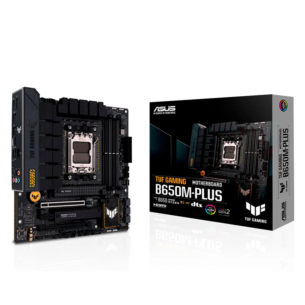 Placa Mãe Asus Tuf Gaming B650m-plus, Am5, Microatx, DDR5 Placa Mãe Asus Tuf Gaming B650m-plus, Am5, Microatx, DDR5