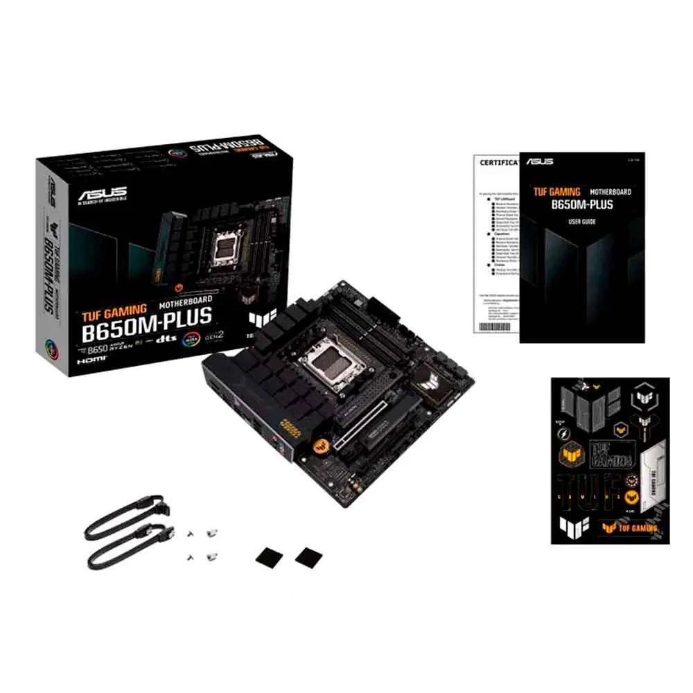 Placa Mãe Asus Tuf Gaming B650m-plus, Am5, Microatx, DDR5 Placa Mãe Asus Tuf Gaming B650m-plus, Am5, Microatx, DDR5