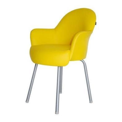 Poltrona Para Recepção De Escritório Linha Recepção Komorory, Amarelo