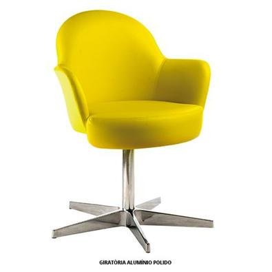 Poltrona Para Recepção De Escritório Linha Recepção Komorory, Amarelo