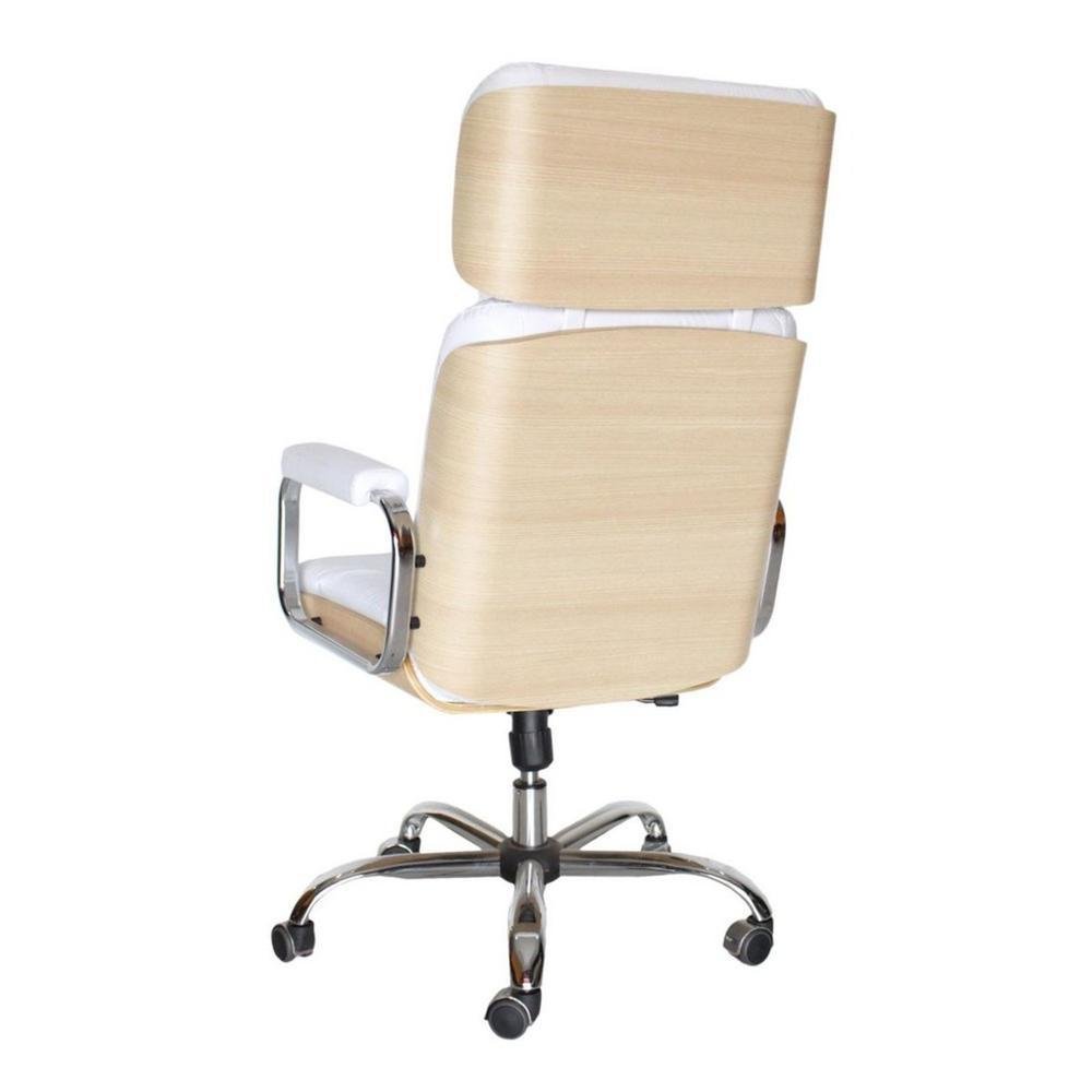 Imagem 3 de 3 do produto Poltrona Eames Presidente, até 120 kg, Linha Capa Em Madeira, Branco