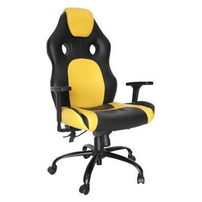 Cadeira Gamer Design Office Móveis Giratória, Linha Gamer Racing - Amarelo