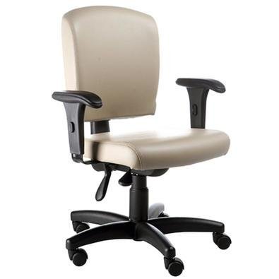 Cadeira Office Design Office Móveis Executiva Luxuosa Com Braços Fixos Linha Alpha - Bege