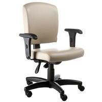 Cadeira Office Design Office Móveis Executiva Luxuosa Com Braços Fixos Linha Alpha - Bege