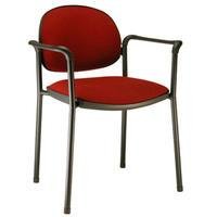 Cadeira Office Design Office Móveis Fixa Base Fixa Linha King - Vermelho