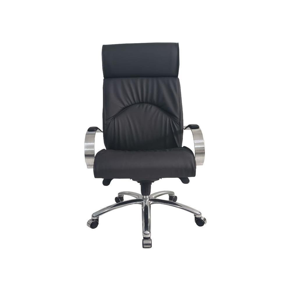 Imagem 3 de 5 do produto Poltrona Design Office Móveis Presidente Luxuosa, Com Braços Fixos, Linha Eiffel, Preto