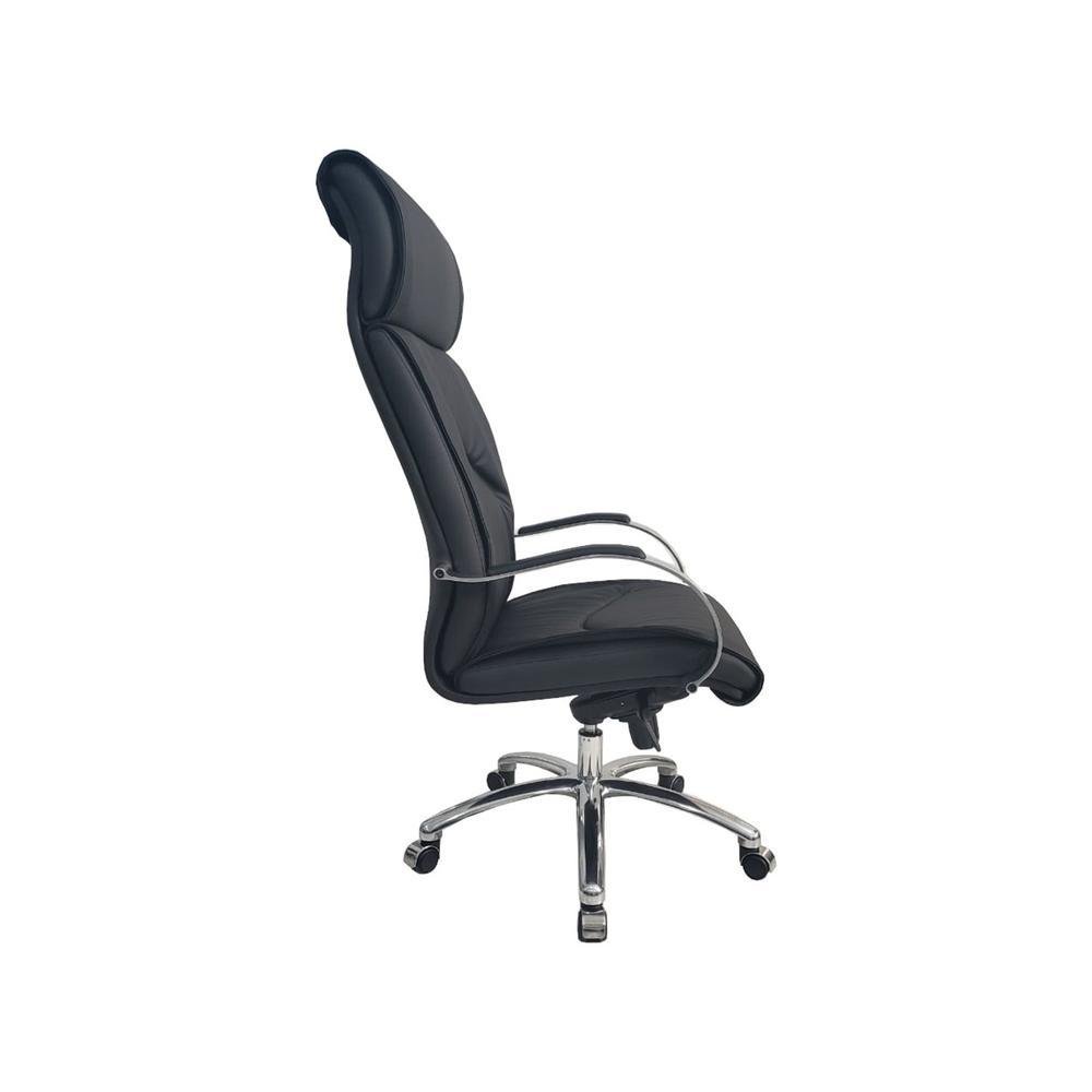 Imagem 4 de 5 do produto Poltrona Design Office Móveis Presidente Luxuosa, Com Braços Fixos, Linha Eiffel, Preto