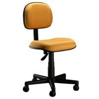 Cadeira Office Secretária, Design Office Móveis, Com Base Giratória, Linha Classic - Amarelo