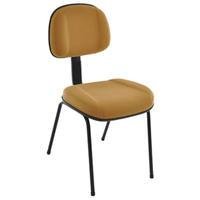 Cadeira Office Secretária, Design Office Móveis, Com Base, Pé Palito, Linha Classic - Amarelo