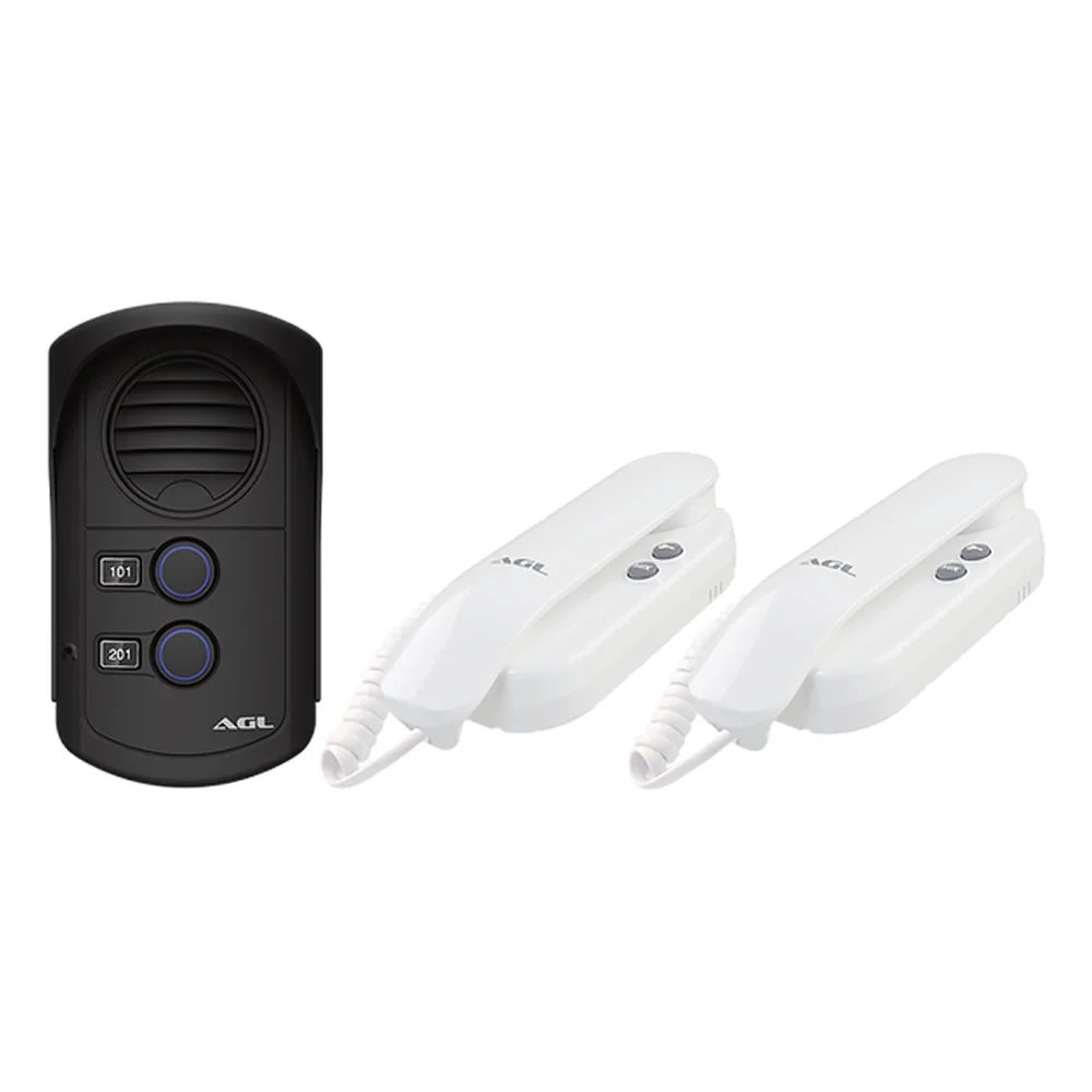 Imagem 2 de 5 do produto Porteiro Coletivo Agl S-300, 2 Pontos Com Monofone, Branco