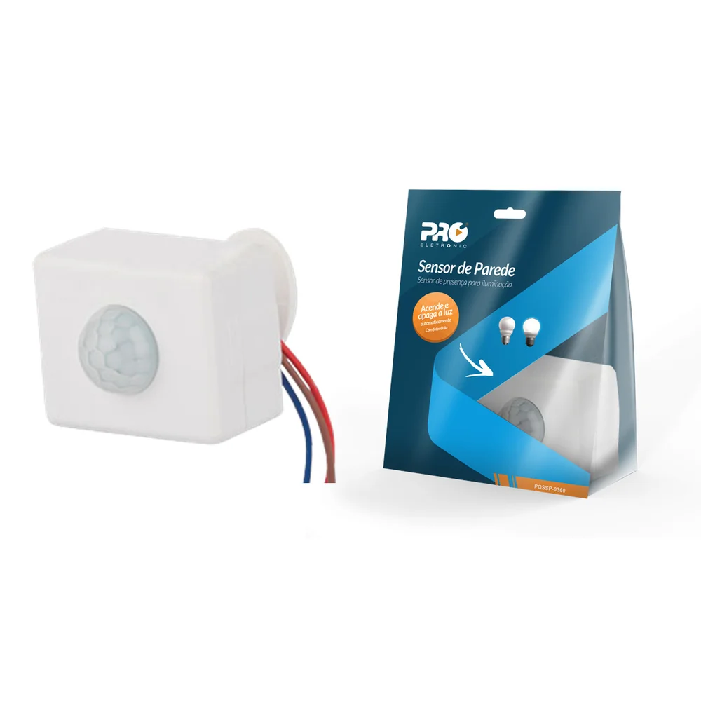 Imagem 2 de 5 do produto Sensor De Presença Proeletronic Pqssp-0360 Sobrepor De Parede 360°