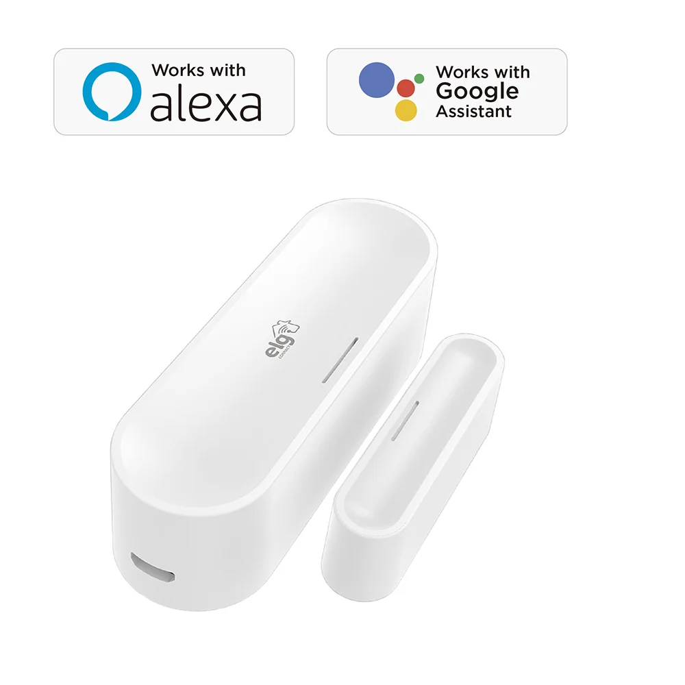 Sensor De Abertura Inteligente, Wi-fi, Alerta Antivandalismo, Monitoramento, Compatível Alexa Google, Shsm501, Elg