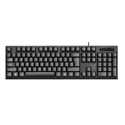 Teclado Com Fio Maxprint Office Universitário, USB, ABNT2, Padrão, Preto
