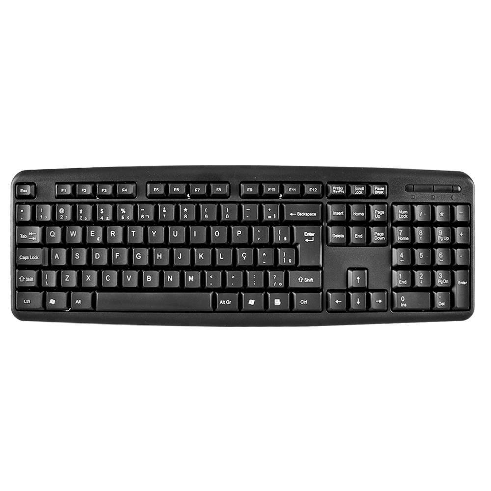 Teclado Evus USB ABNT2 Teclas Macias KaBuM