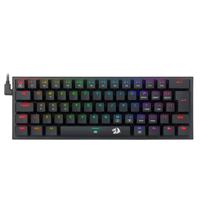 Teclado Mecânico Gamer Redragon Anivia, RGB, ABNT2, Compacto, Outemu Brown, Double-Shot Keycaps, USB 2.0